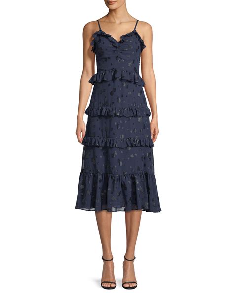 michael michael kors tiered printed dress|Michael Kors denim dresses.